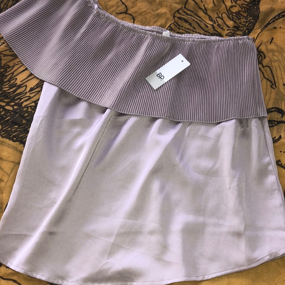 NWT BP. Nordstrom One Shoulder Ruffle Top Purple